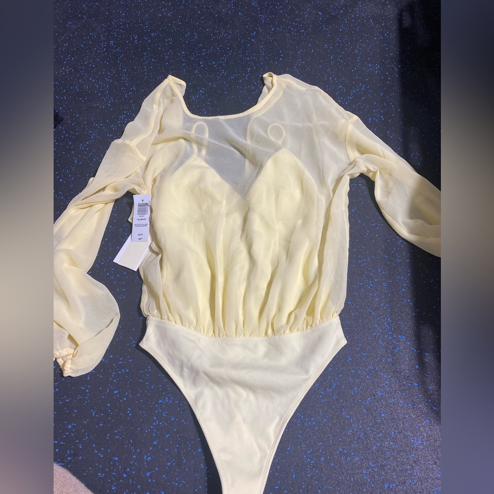 Wilfred body suit from aritzia yellow NWT XS